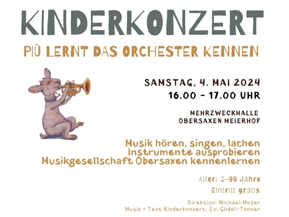 Kinderkonzert mit der Geiss Più in Obersaxen-Meierhof